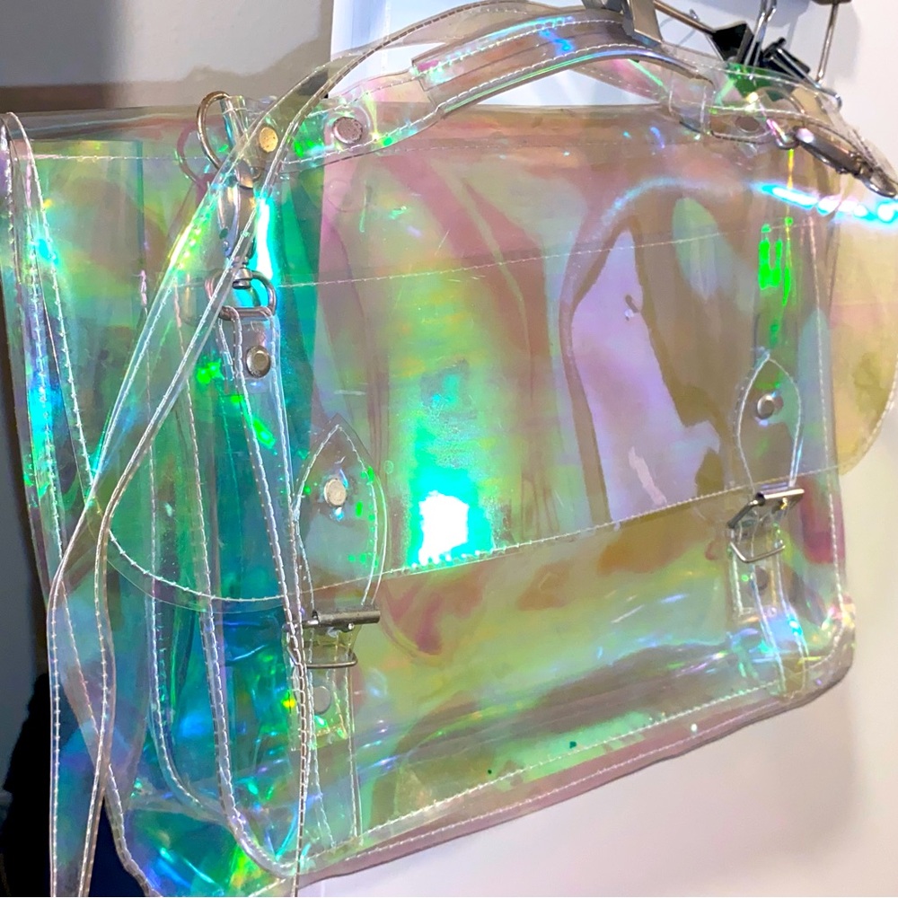 Golden Ponies Translucent/Iridescent Book Bag